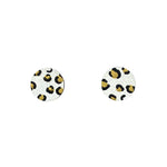 gold leopard print stud earrings