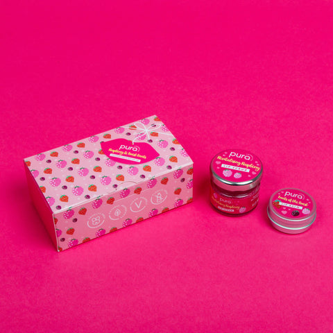 Berries Lip Balm & Lip Scrub Gift Set